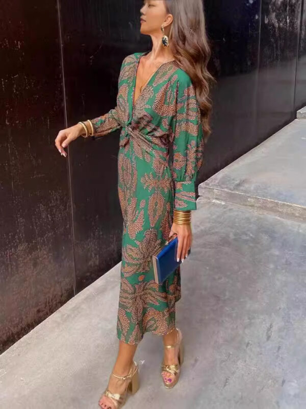 Autumn floral hot-selling women's dress - 图片 4