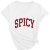 Spicy Short Sleeve V-Neck T-Shirt for Women with a Comfortable Fit - 图片 9