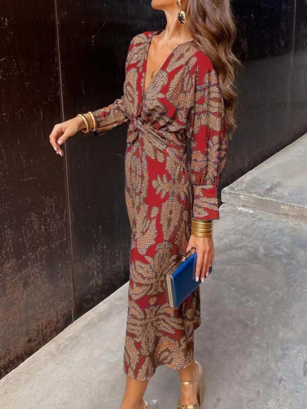 Autumn floral hot-selling women's dress - 图片 3