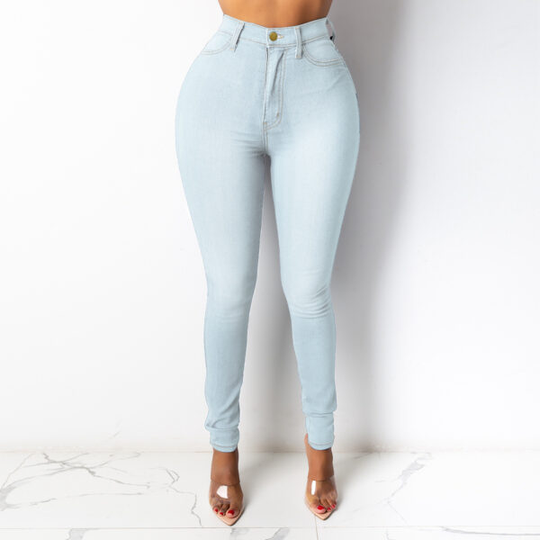 Women fashion High-waisted form-fitting pencil pants - 图片 4