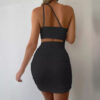 Summer European and American Sexy Open-Back Slim Waist Body-Fitting Mini Dress - 图片 7