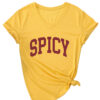 Spicy Short Sleeve V-Neck T-Shirt for Women with a Comfortable Fit - 图片 7
