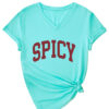 Spicy Short Sleeve V-Neck T-Shirt for Women with a Comfortable Fit - 图片 6