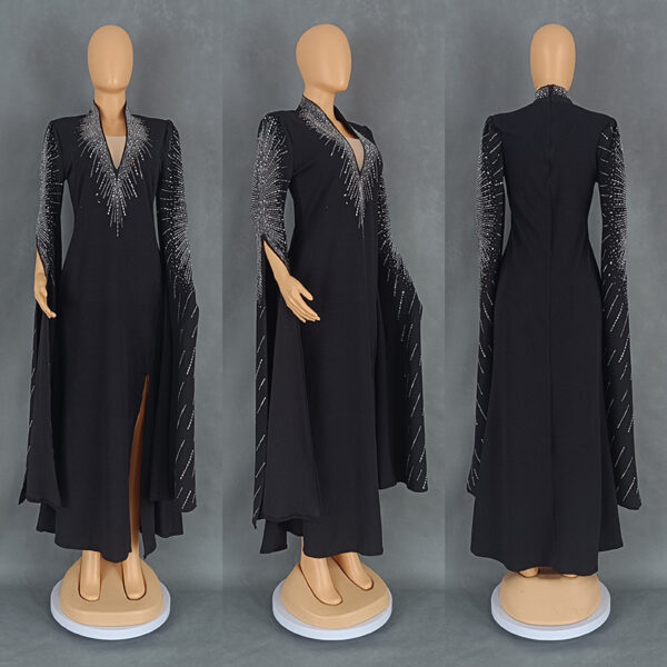 Light luxury, high-end fashion dress, hot diamond lady style slim dress - 图片 6