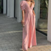 Short Sleeve Fashionable Elegant Plus Size Wide Leg European Jumpsuit - 图片 3