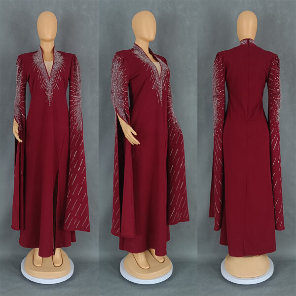 Light luxury, high-end fashion dress, hot diamond lady style slim dress - 图片 7