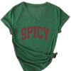 Spicy Short Sleeve V-Neck T-Shirt for Women with a Comfortable Fit - 图片 3